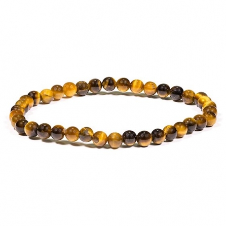 Bracelet Oeil de Tigre 4mm petites pierres