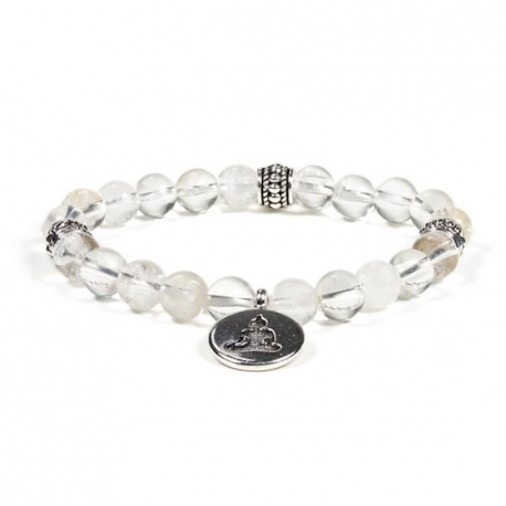 Bergkristall-Mala-Armband - Buddha