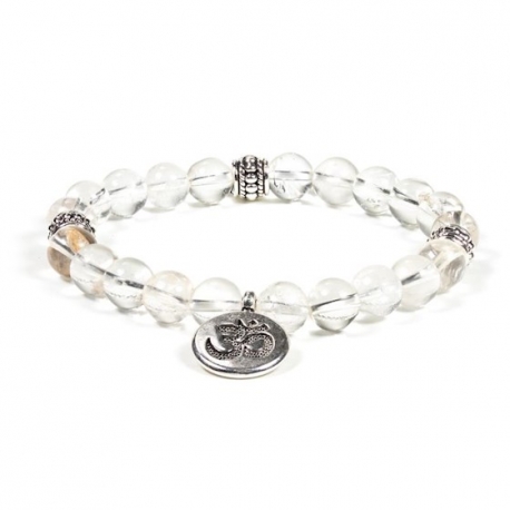 Bergkristall-Mala-Armband - OM