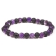 Armband aus Lavastein und Amethyst - 6 mm