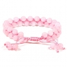 Doppeltes Rosenquarz-Armband