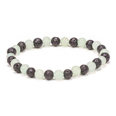 Bracelet Pierre de Lave et Aventurine - 6mm