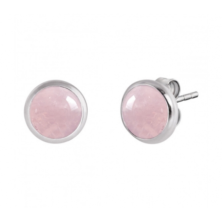 Boucles d'oreilles - Quartz Rose