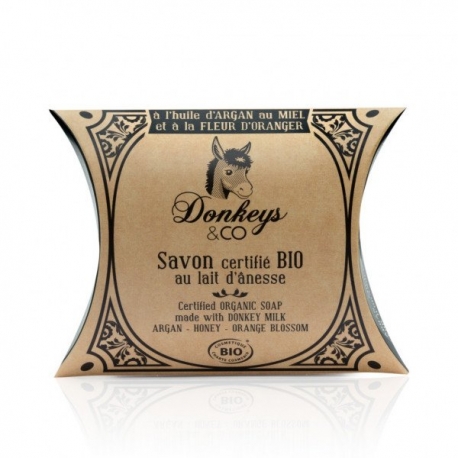 Savon lait d'ânesse Argan, Miel et Fleur d'Oranger - 100g