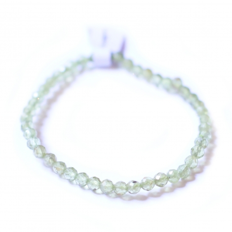 Bracelet Péridot facetté - 4mm