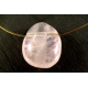 Pendentif galet percé - Quartz rose