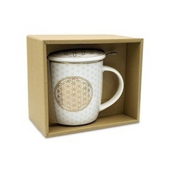 Kit pour le thé Fleur de Vie - Tasse + Infuseur 01