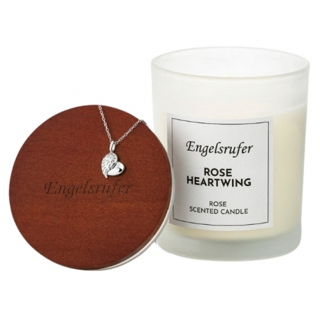 Bougie Rose - avec Collier Heartwing 01